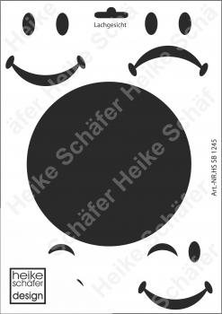 Schablone-Stencil A4 043-1245 Lachgesicht